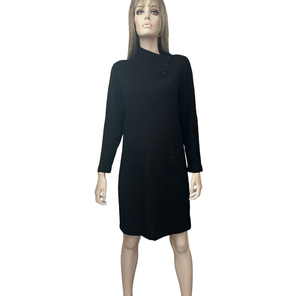 Jones New York Merino Blend Shift Dress Black S-M - Picture 13 of 15